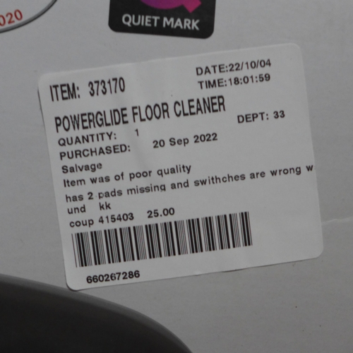 3001 - Powerglide Floor Cleaner with battery   , Original RRP £164.99 + vat  (277-117 ) * This lot is subje... 