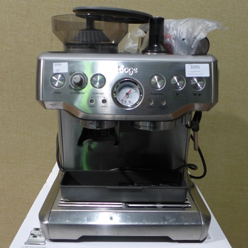 3095 - Sage Pump Coffee Machine  , Original RRP £449.99 + vat (277-53 ) * This lot is subject to vat