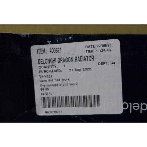 3099 - Delonghi Dragon 4 Pro Radiator - TRDX40820E  (277-66 ) * This lot is subject to vat