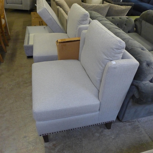 1411 - 3Pc Fabric Accent Chairs With Table, original RRP £416.66 + VAT (4154 -11) *This lot is subject to V... 