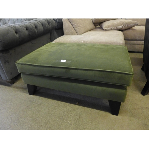 1532 - A Barker And Stonehouse green velvet footstool - RRP £575