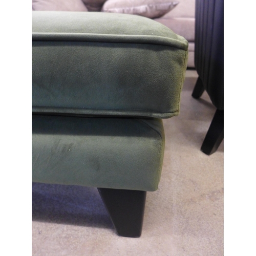 1532 - A Barker And Stonehouse green velvet footstool - RRP £575