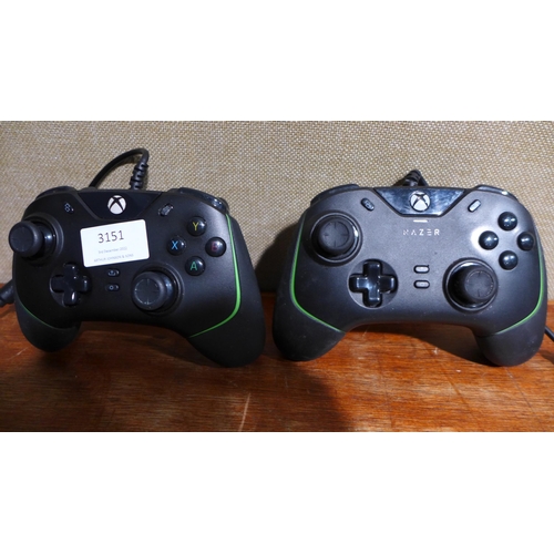 3151 - 2 Razer Wolverine V2 Xbox Controllers (For xBox x/s/ one) (279-11/12)      * This lot is subject to ... 