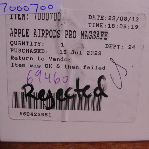 3162 - Apple Airpods Pro Magsafe - MLWK3ZM/A, Original RRP £164.99 + vat           (276-317)  * This lot is... 