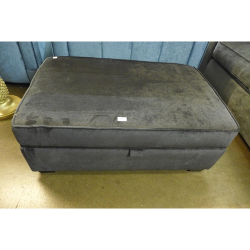 1307 - A Barker and Stonehouse charcoal velvet footstool - original RRP £585