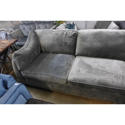 1309 - A Barker and Stonehouse grey velvet corner sofa - RRP £4555