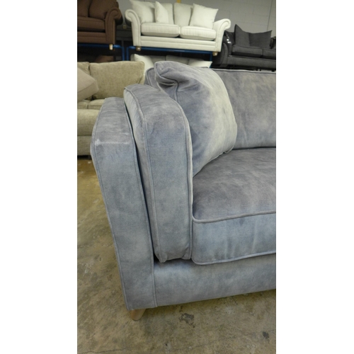 1436 - A Barker and Stonehouse grey velvet four seater sofa - RRP £1589