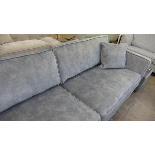 1436 - A Barker and Stonehouse grey velvet four seater sofa - RRP £1589