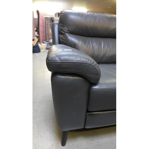 1550 - Grace Grey Leather 2.5 Seater power Recliner, Original RRP  £991.66 + VAT (4155-20) *This lot is sub... 