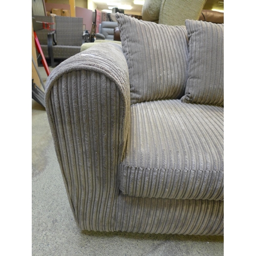 1569 - An ash jumbo cord two seater sofa