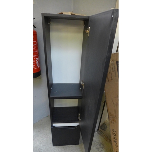 1660 - A pair of black wood effect cabinets