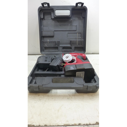 2023 - Cordless 24V Powerdevil hammer drill with battery and charger in case