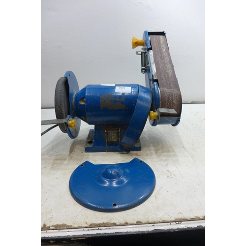 2024 - Bench grinder with integral sanding/finishing belt - W