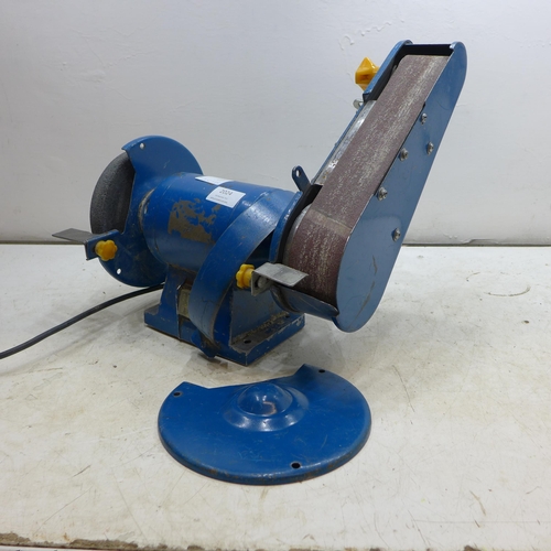 2024 - Bench grinder with integral sanding/finishing belt - W