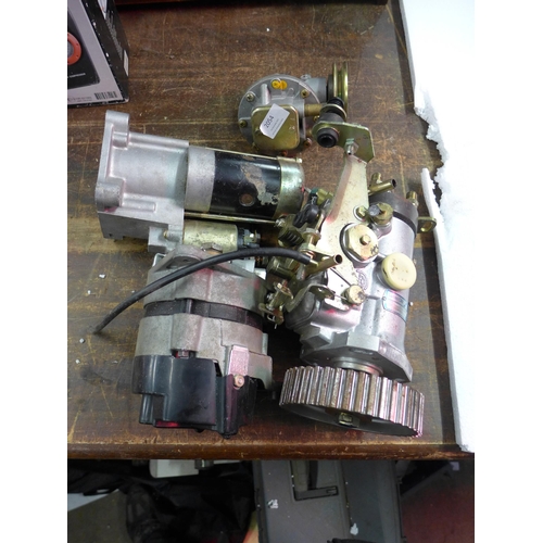 2054 - Car part job lot: Peugeot/Renault oil/fuel pressure Puma alternator/starter motor, power steering pu... 