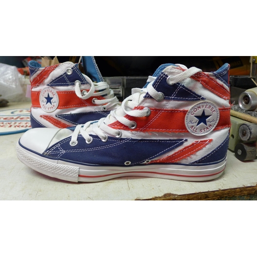 2202 - 'The Who' Converse Hi-top baseball boots, size 12