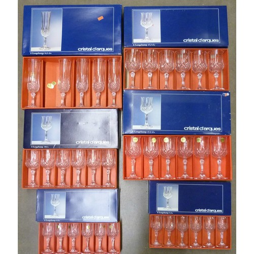 1201 - A collection of cristal d'arques  glassware, boxed, one set incomplete **PLEASE NOTE THIS LOT IS NOT... 