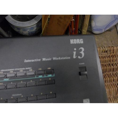 2279 - Korg i3 interactive music station with keyboard and stand