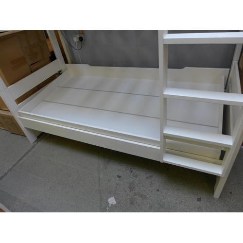 1998 - A white painted wooden bunk bed with pull out drawer * this lot is subject to VAT