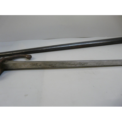 828 - A French bayonet with scabbard