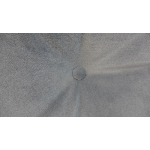 1301 - A Cameron grey velvet button back four seater sofa