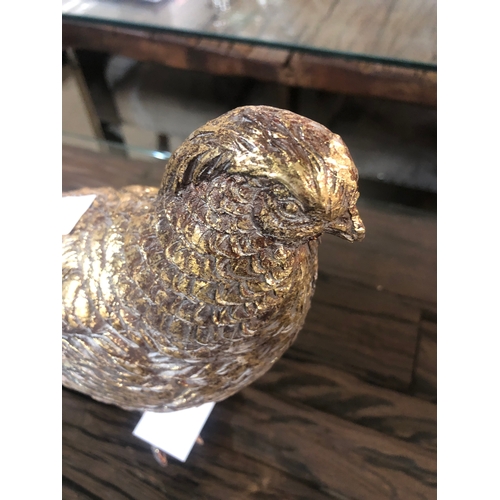 1305 - A gold effect pheasant ornament, H 19cm (786212)   #