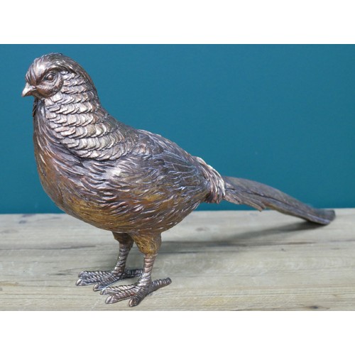 1305 - A gold effect pheasant ornament, H 19cm (786212)   #