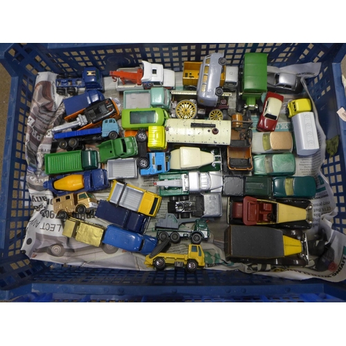 1253 - Two boxes of model vehicles including Lesney, Matchbox and Dinky **PLEASE NOTE THIS LOT IS NOT ELIGI... 