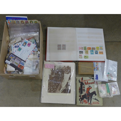 1254 - Stamps; a collection of stamps, covers, etc., loose and in albums **PLEASE NOTE THIS LOT IS NOT ELIG... 