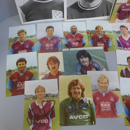 642 - Forty-two original signed West Ham United photographs, 1960's to 1980's