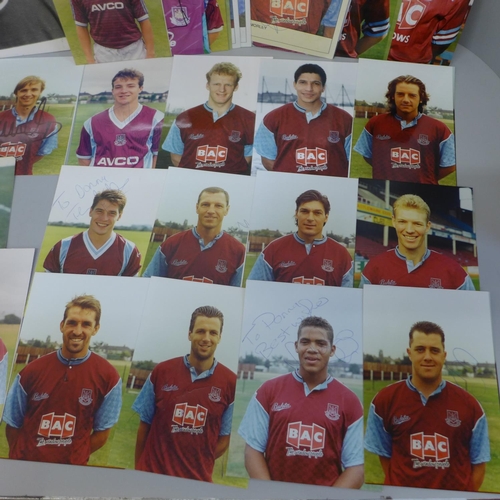 642 - Forty-two original signed West Ham United photographs, 1960's to 1980's