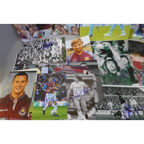 643 - Fifty-three West Ham United former players signed photographs, 1960's to 2000's