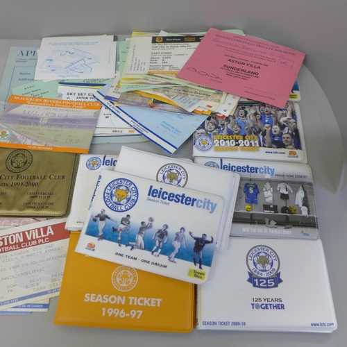 656 - 125 Vintage football tickets and twelve Leicester City season tickets