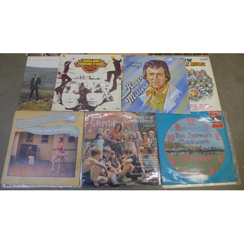 709 - Vinyl records; fourteen folk music LPs including Steeleye Span 'Parcel of Rogues' signed to inside o... 