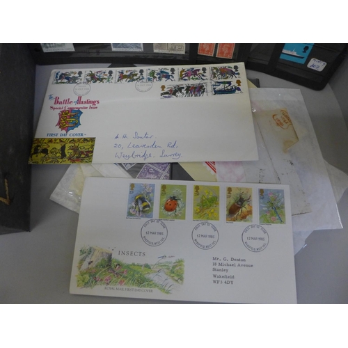 715 - Stamps; a collection of GB stamps, covers, etc.