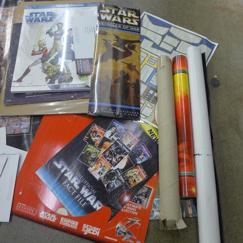 728 - Assorted Star Wars film posters and catalogues, etc.