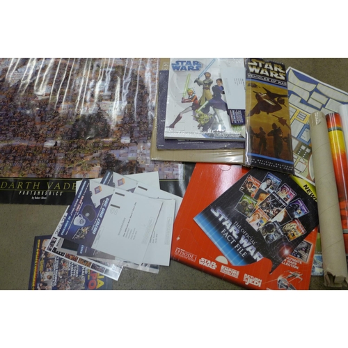 728 - Assorted Star Wars film posters and catalogues, etc.