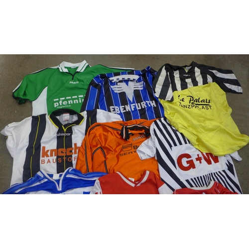 743 - Nine vintage football shirts