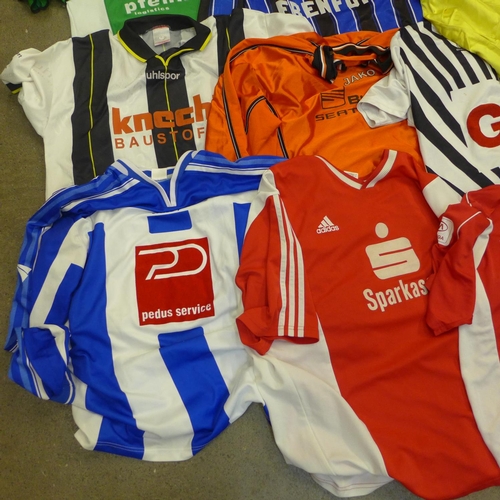 743 - Nine vintage football shirts