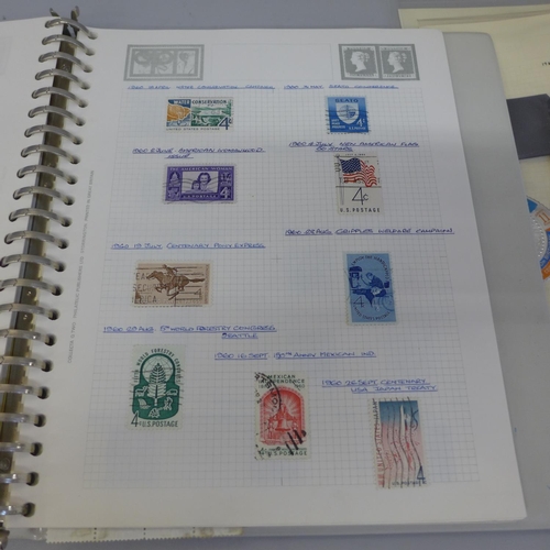 759 - An album of stamps and two sheets including Early Americans and Tonga