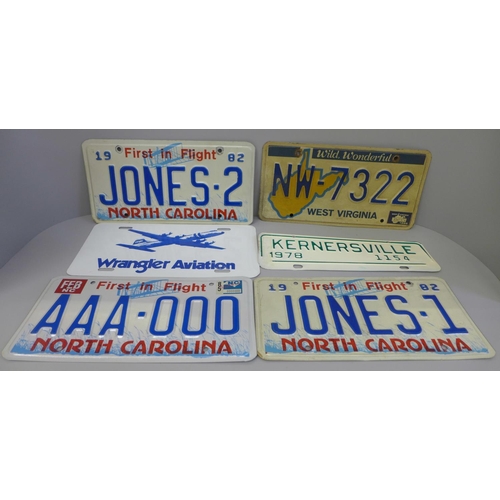 762 - A collection of reproduction number plates