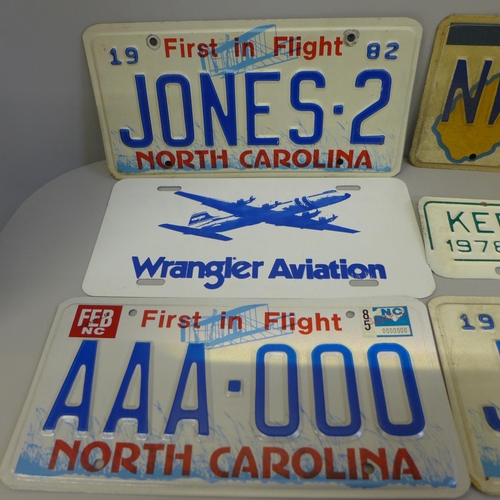 762 - A collection of reproduction number plates