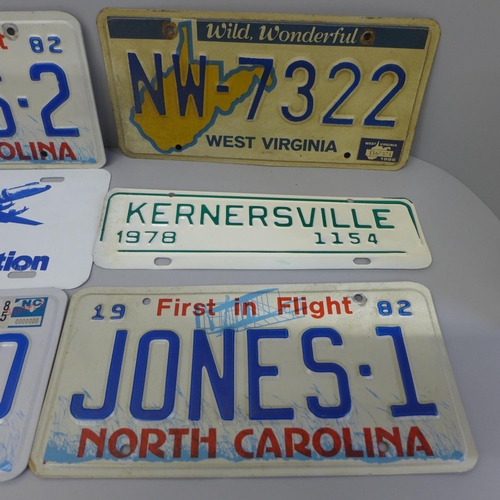 762 - A collection of reproduction number plates