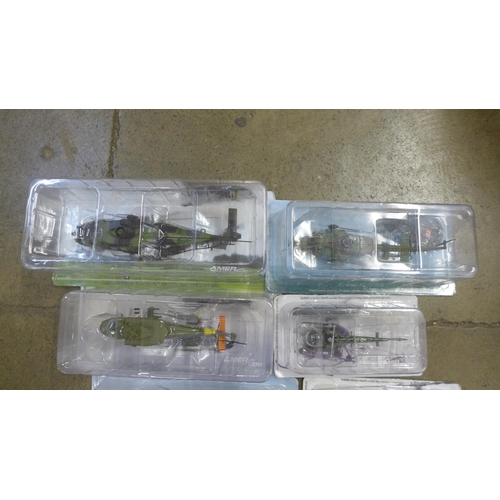 780 - Six 1:72 scale Amer Com helicopters