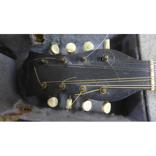 821 - A Zither mandolin marked Walliostro