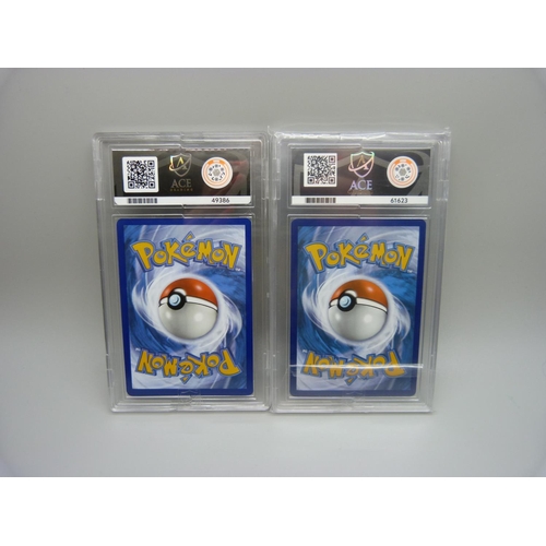 838 - 2022 Ace graded Pokemon cards, Shadow Rider Calyrex V and Blanche Blade Star promo grade 9