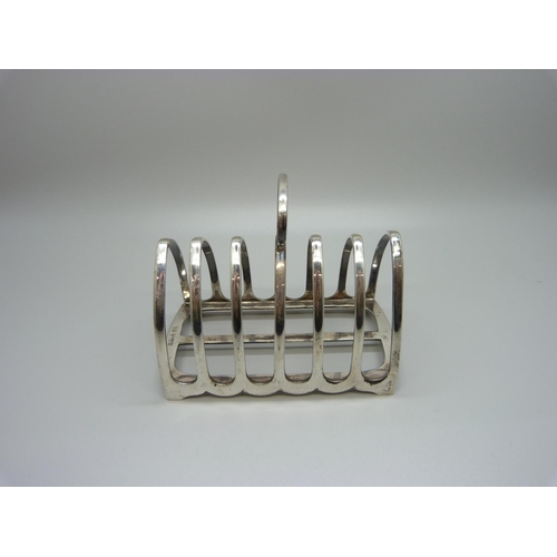 861 - A silver toast rack, Sheffield 1912, 175g