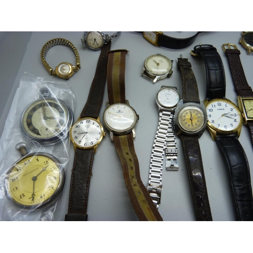 934 - Assorted wristwatches and pocket watches