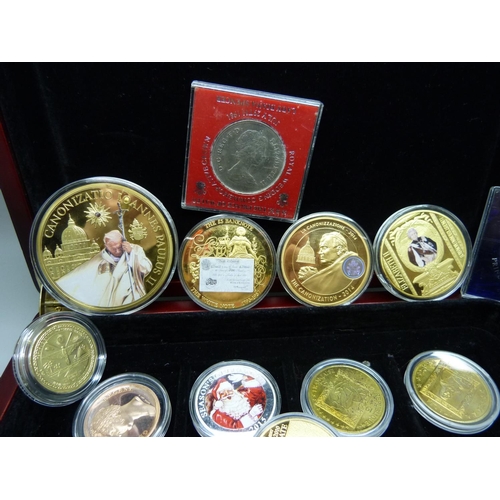 957 - A collection of commemorative coins including Royalty related, historical and animals