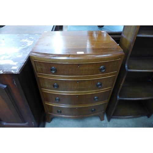 120 - A George III style mahogany bow front chest of drawers